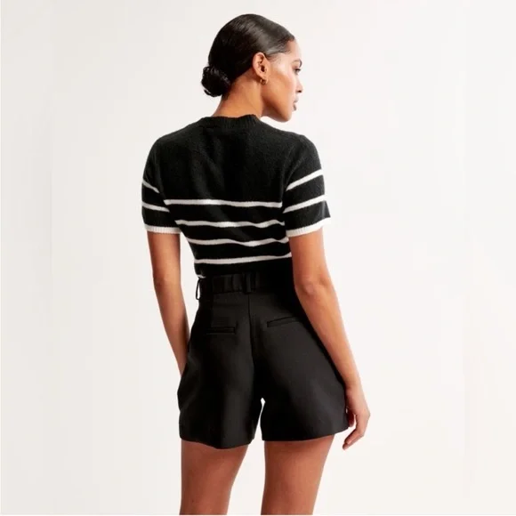 Abercrombie Sloane Tailored Short Black Size Large - Picture 3 of 5